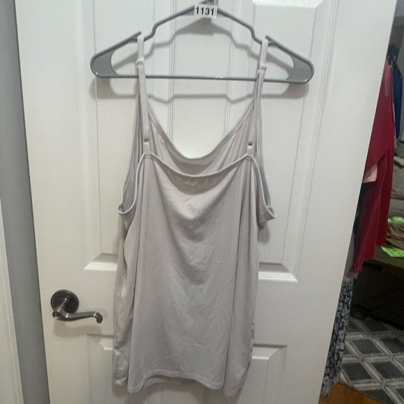 Terra & Sky Gray Ruched Asymmetrical Camisole - Picture 7 of 9